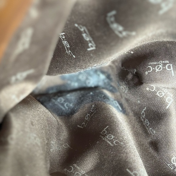 b.o.c. Tan & Brown Coated Canvas Shoulder Bag Medium Size 3 Section Handbag - Picture 8 of 16